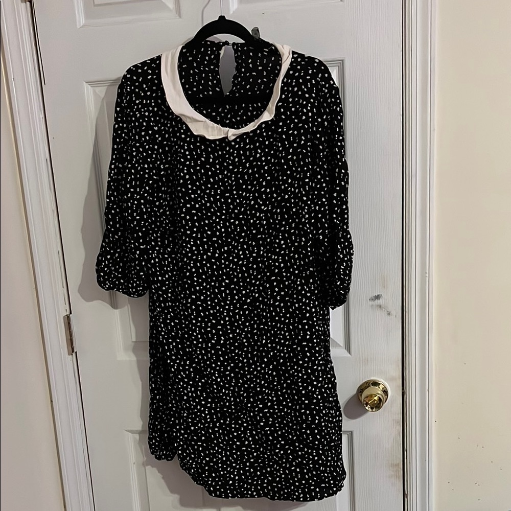 F&F Black and White Bishop Sleeve Sundress